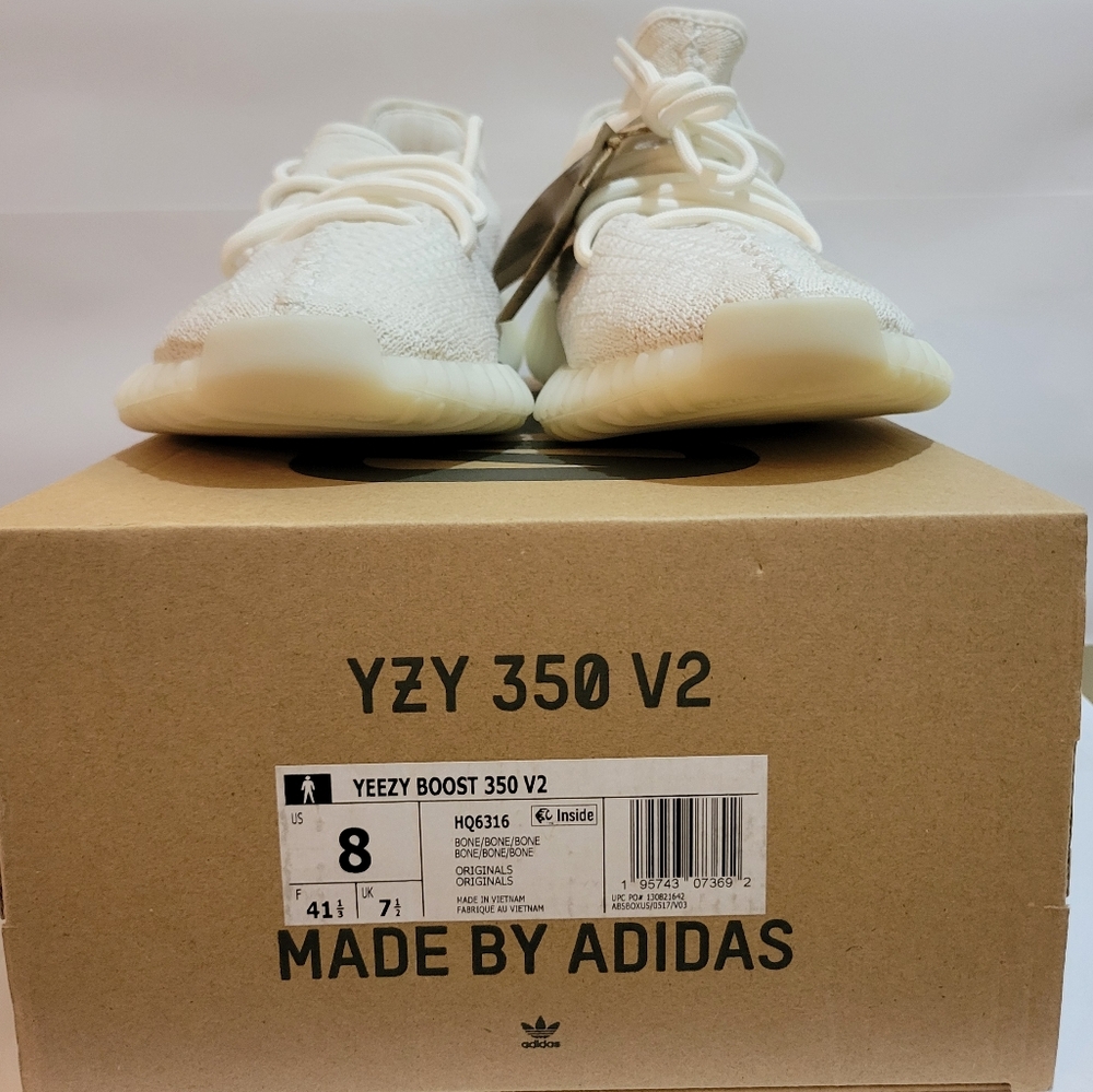 ADIDAS Men's Yeezy Boost 350 V2 Bone Sneaker - Picture 7 of 7
